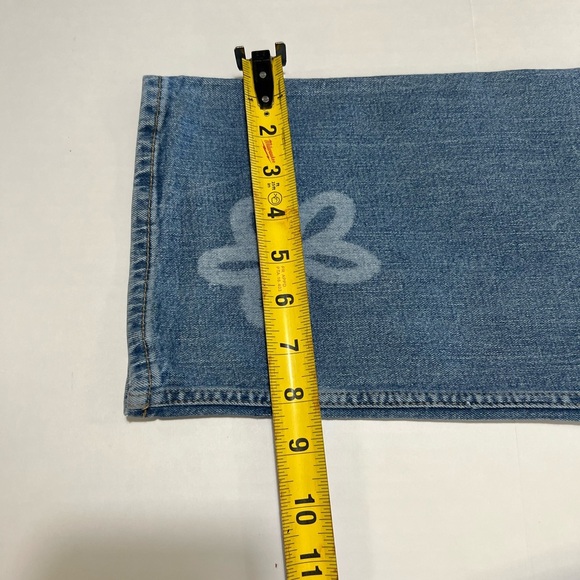 Abercrombie Kids Blue Straight Leg Jeans with Floral Design - Picture 12 of 14